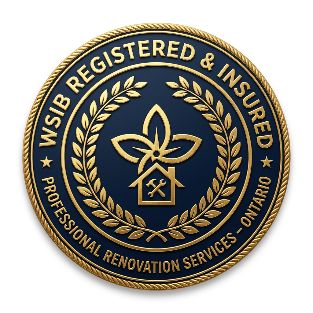 WSIB Registered and Insured badge: Professional Renovation Services Ontario